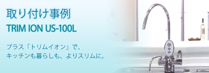 取り付け事例：トリムイオン　US-8000はアンダーシンク型でスッキリキッチン！もちろんエンドレスタイプです。